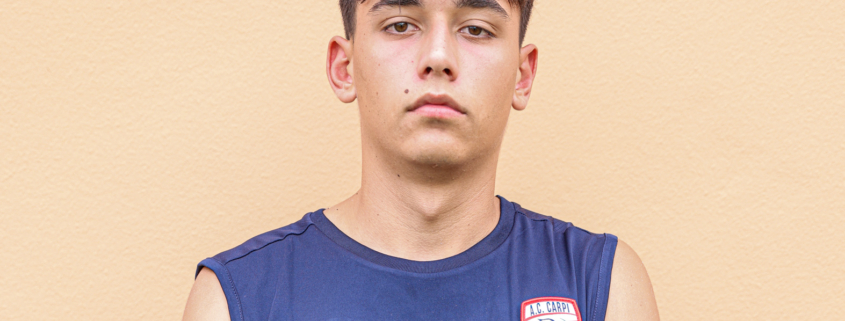 Gianmarco Pirondi, uno dei due atleti della Juniores biancorossa convocati per la Juniores Cup 2023/24