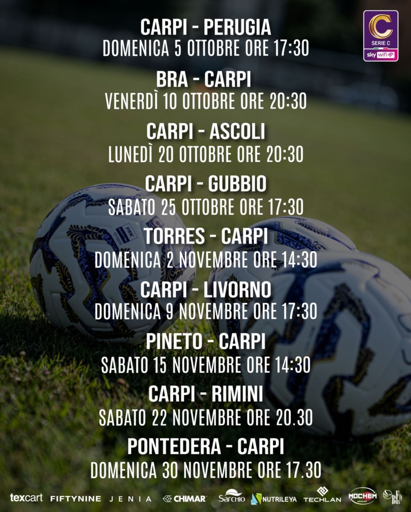 CARPI, IL CALENDARIO È SERVITO: NOVE SFIDE PER SCALARE LA MONTAGNA